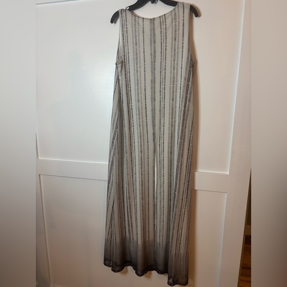 MarlaWynne Black and Gray Striped Maxi Dress size small petite - Picture 3 of 5